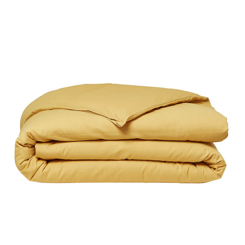 Housse de couette et taie d'oreiller - jaune