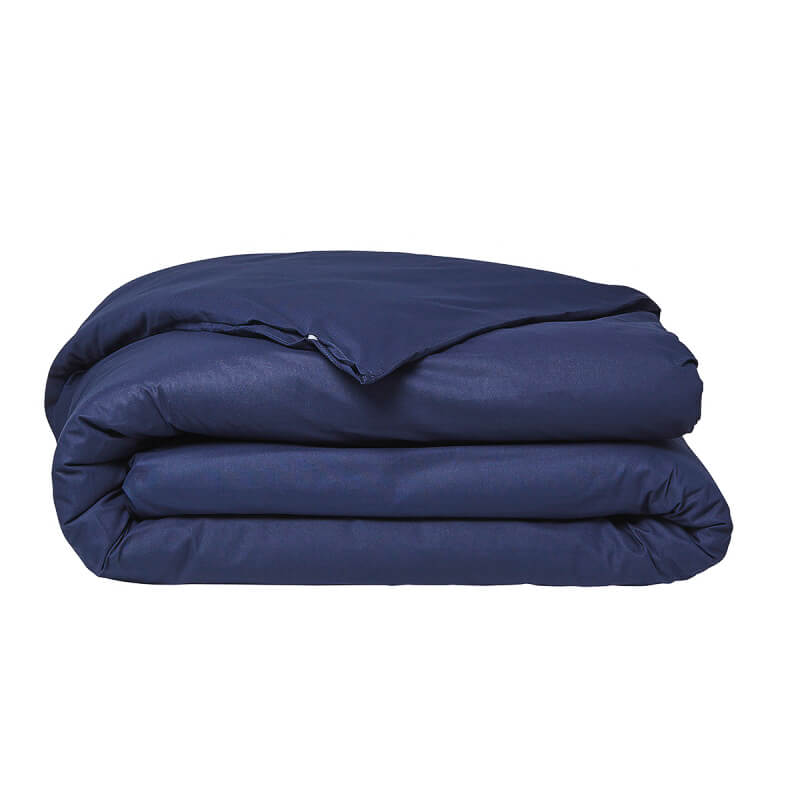 Housse de couette et taie d'oreiller - bleu marine