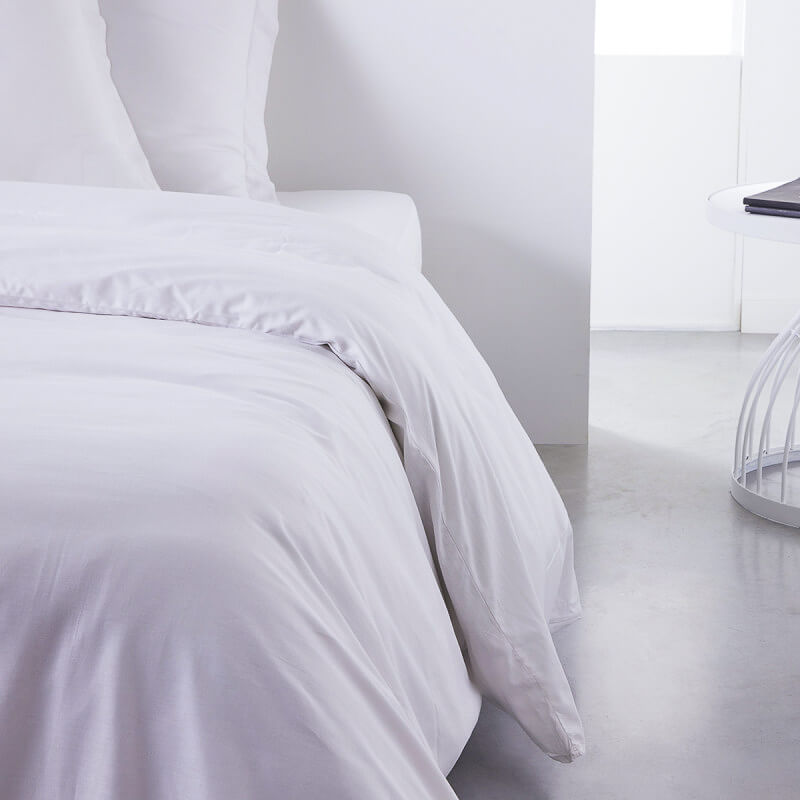 Housse de couette et taie d'oreiller - blanc