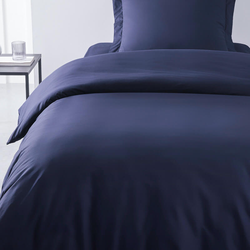 Housse de couette et taie d'oreiller - bleu marine