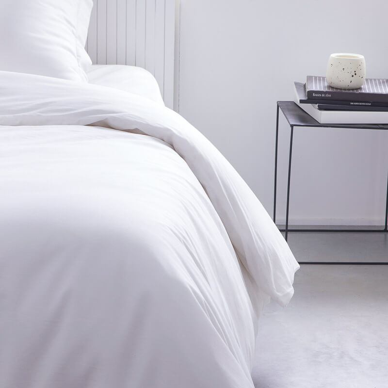 Housse de couette et taie d'oreiller - blanc