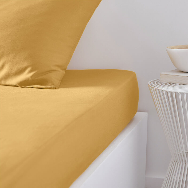 Drap housse - jaune