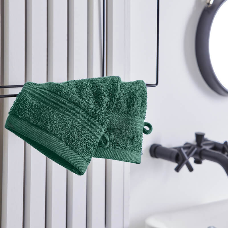Lot de 2 gants de toilette - vert
