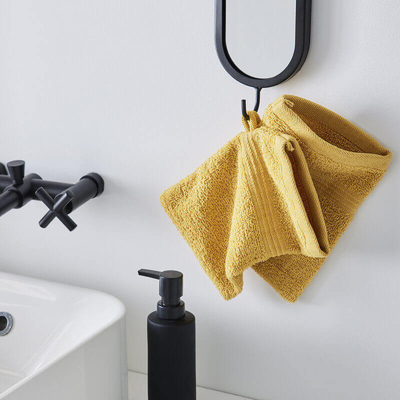 Lot de 2 gants de toilette - jaune
