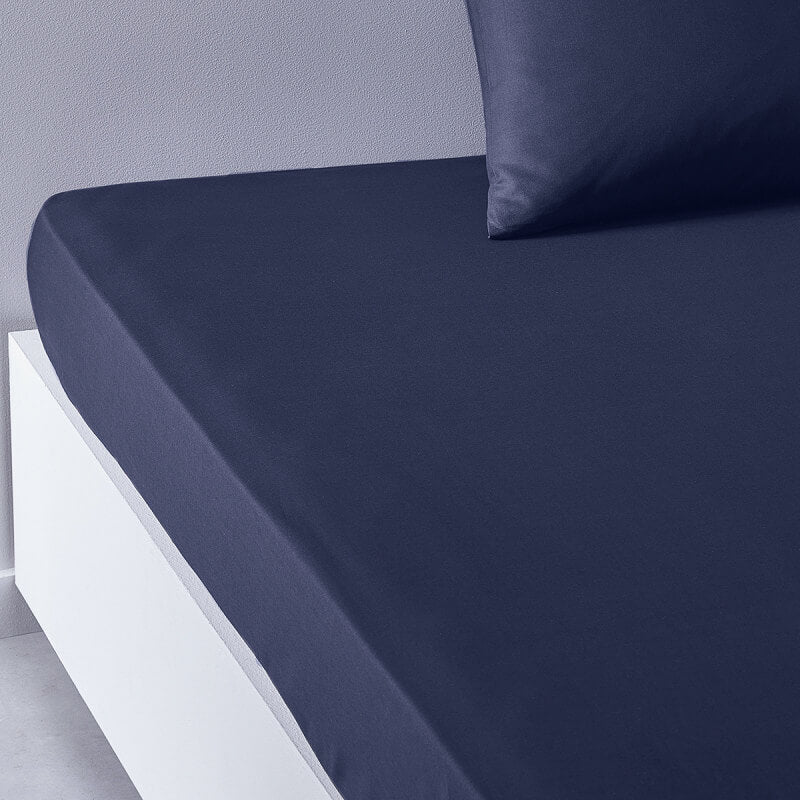 Fitted sheet - navy blue