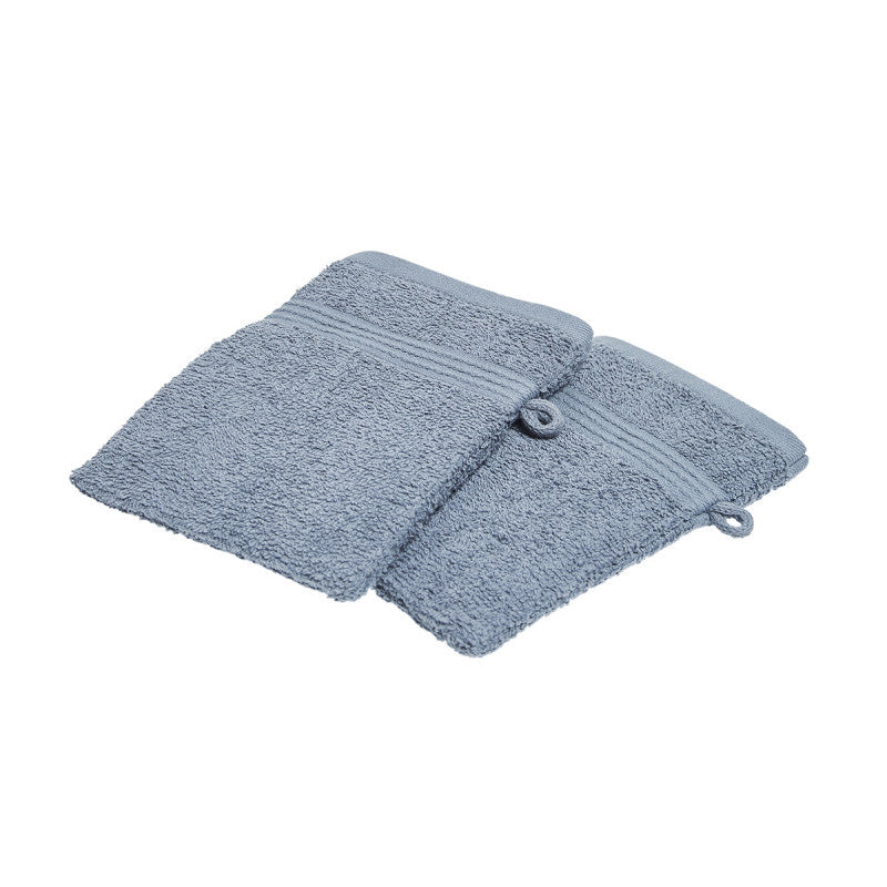 Set of 2 washcloths - blue grey