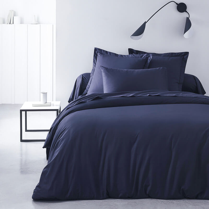 Duvet cover and pillowcase - navy blue