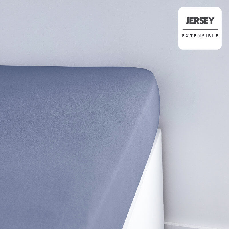 Fitted sheet - blue grey