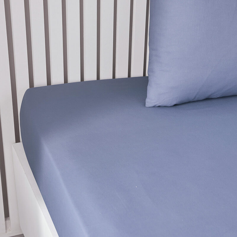 Fitted sheet - blue grey